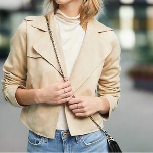 Anthropologie Moto Jacket in micro suede